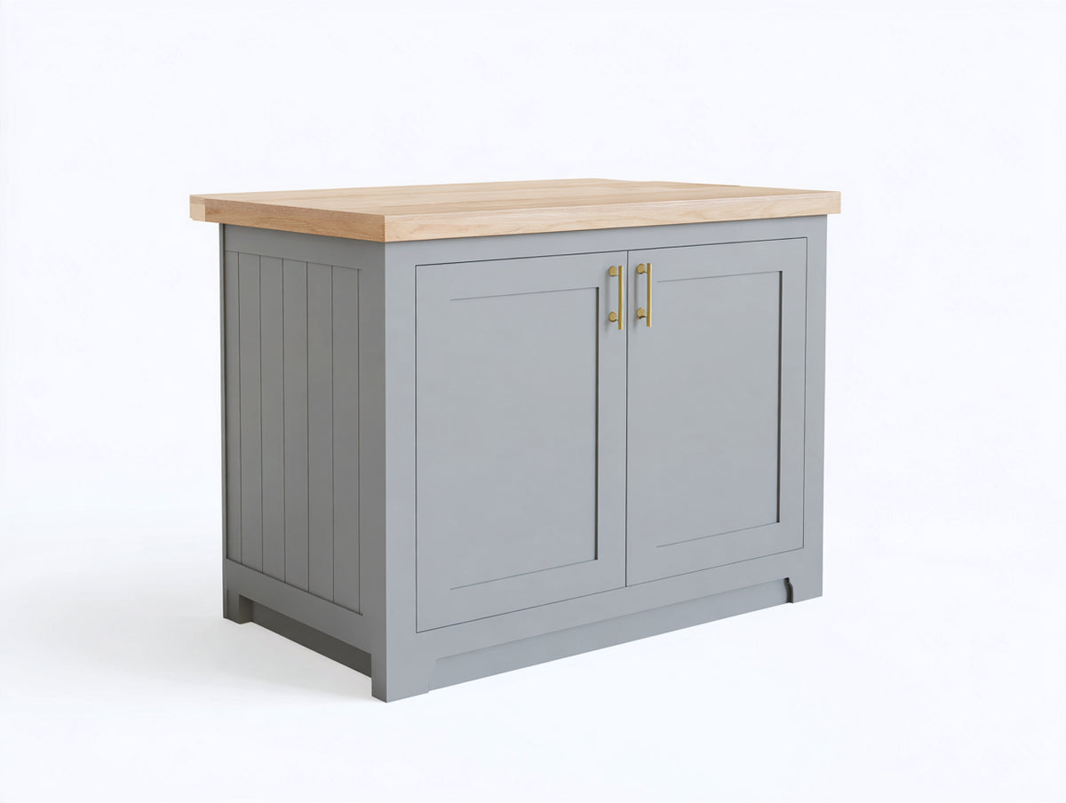 Aparador de madera de ingeniería 110 x 50 x 90 cm - gris y madera natural - 2 puertas diseño moderno