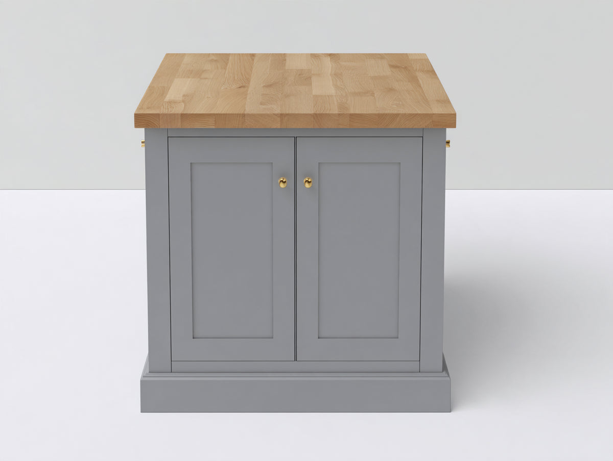 Aparador de madera 90 x 45 x 85 cm - gris-madera natural - salón - diseño moderno con 2 puertas